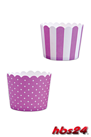 Cupcake Backform Mini Violett-Weiß - hbs24